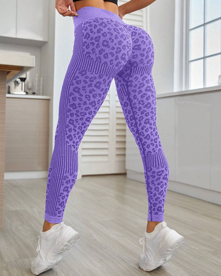 ZASUWA Female Leopard Print Quick-dry Booty Leggings