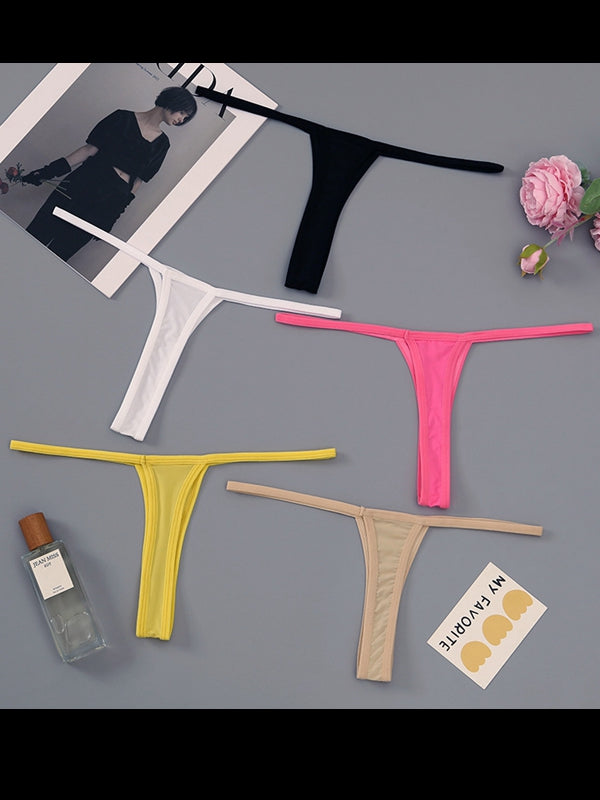 ZASUWA Female Sexy Mesh Print T-Back Panties