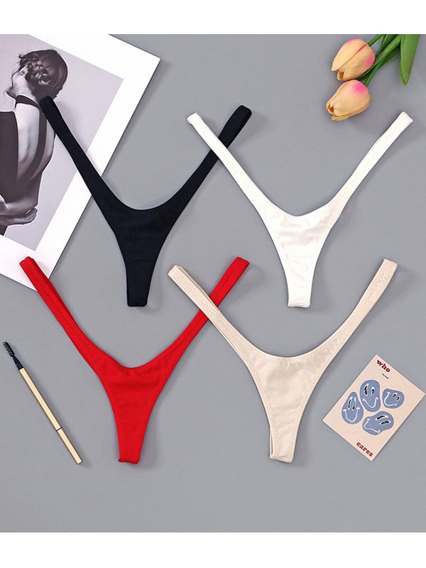 ZASUWA Femal Sexy Solid Color T-Back Panties