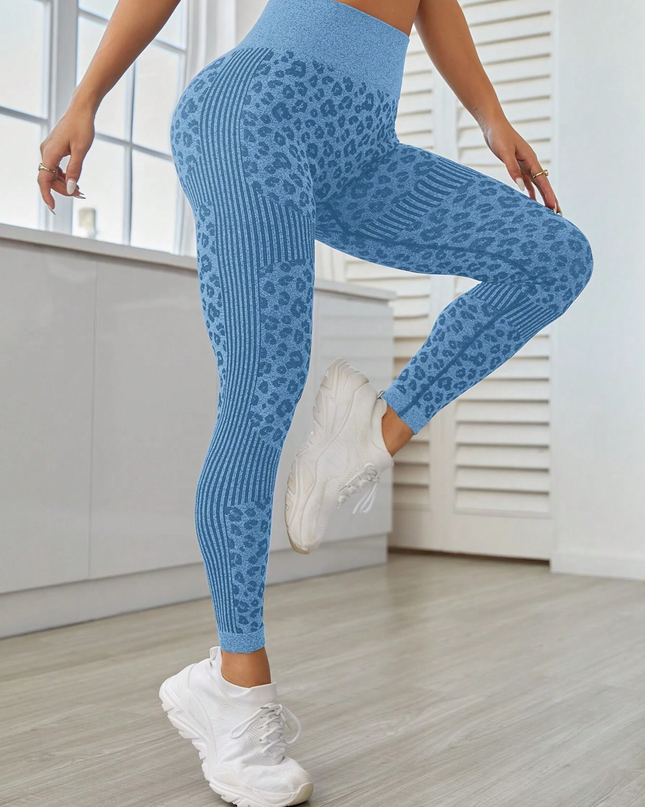 ZASUWA Female Leopard Print Quick-dry Booty Leggings