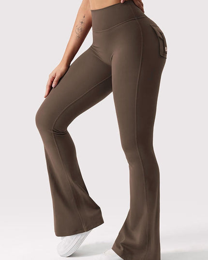 ZASUWA Female Pocket Scrunch Bum Flare Cargo Leggings