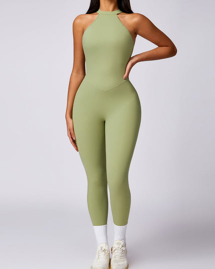 ZASUWA Female Sexy Backless Scrunch Bum Jumpsuit