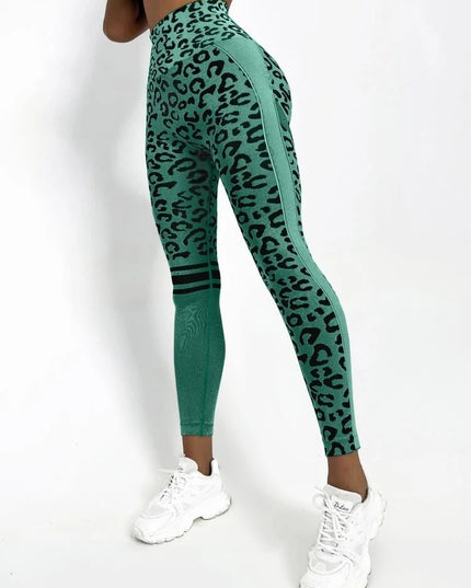 ZASUWA Female Leopard Scrunch Bum Quick-dry Leggings