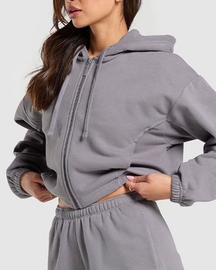 ZASUWA Female Zipper Casual Hoodie