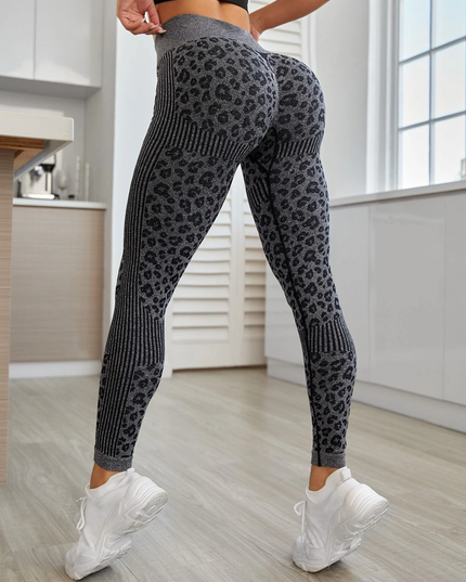 ZASUWA Female Leopard Print Quick-dry Booty Leggings