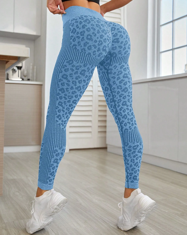 ZASUWA Female Leopard Print Quick-dry Booty Leggings
