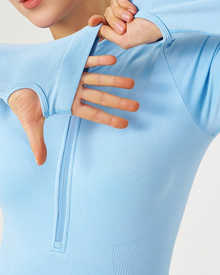 ZASUWA Female Ribbed Thumbhole Jumpsuit