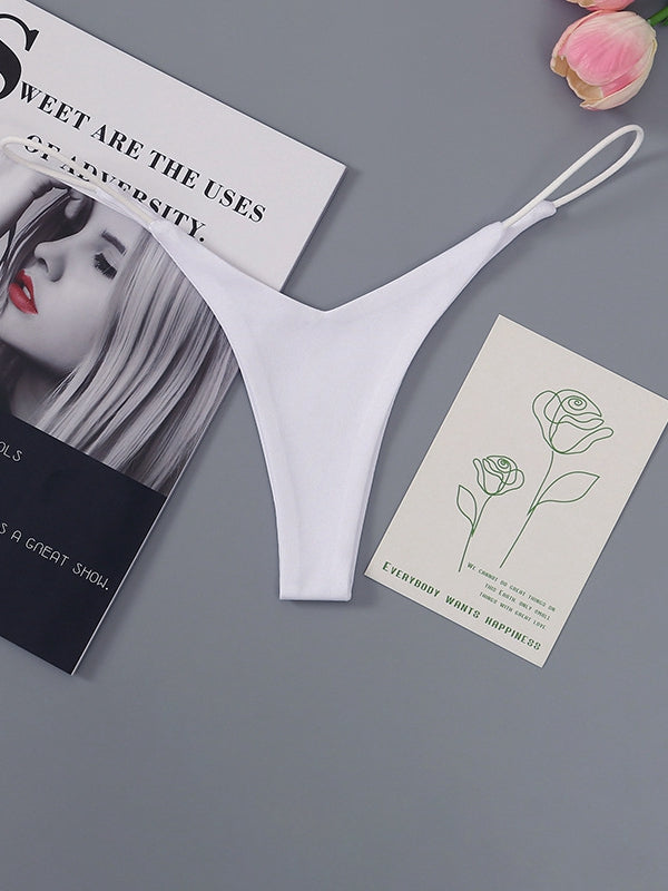 ZASUWA Female Solid Color T-back Panties