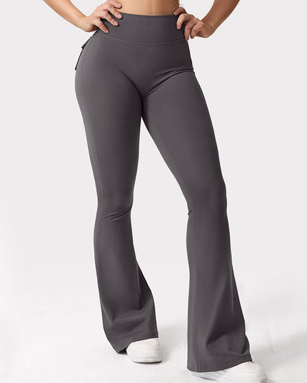 ZASUWA Female Pocket Scrunch Bum Flare Cargo Leggings