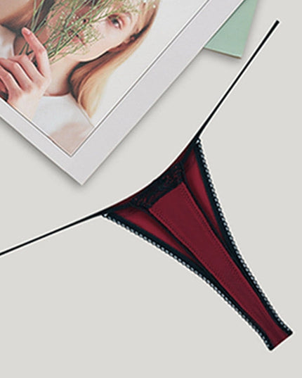 ZASUWA Female Lace Unique Wave Edge T-back Panties