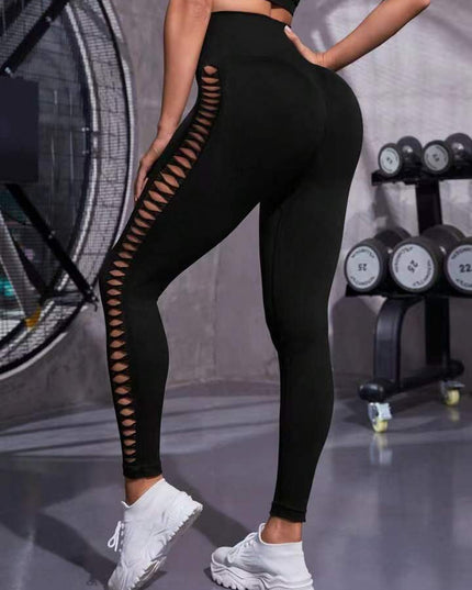 ZASUWA Female Ombre Lace-up Scrunch Bum Leggings