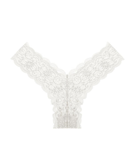 ZASUWA Female V-shape Wasited Flower Lace T-back Panties
