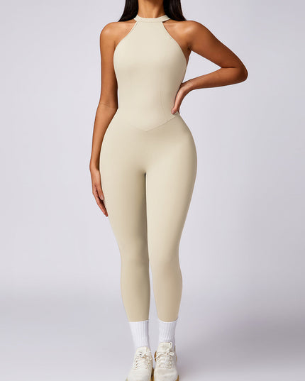 ZASUWA Female Sexy Backless Scrunch Bum Jumpsuit
