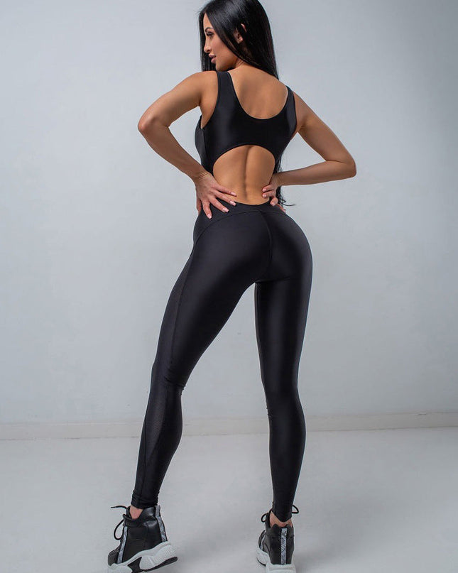 🖤ZASUWA Female Hollow Out Mesh Jumpsuit