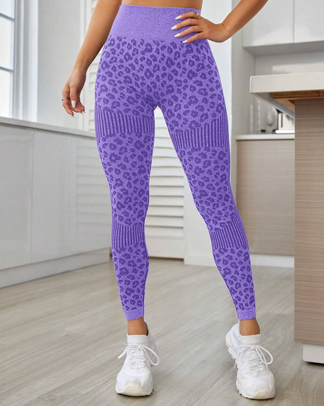 ZASUWA Female Leopard Print Quick-dry Booty Leggings