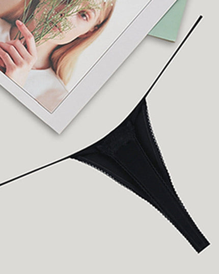 ZASUWA Female Lace Unique Wave Edge T-back Panties