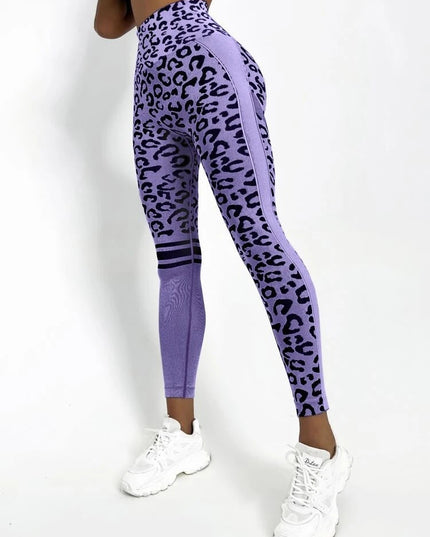 ZASUWA Female Leopard Scrunch Bum Quick-dry Leggings