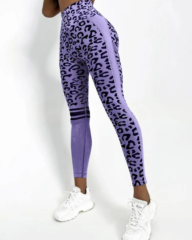 ZASUWA Female Leopard Scrunch Bum Quick-dry Leggings