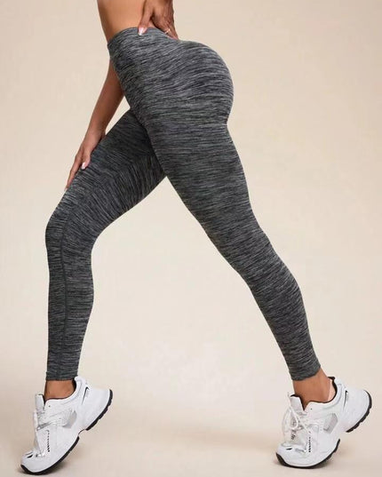 ZASUWA Female Deep V Back Scrunch Bum Seamless Leggings