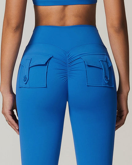 ZASUWA Female Pocket Scrunch Bum Cargo Leggings