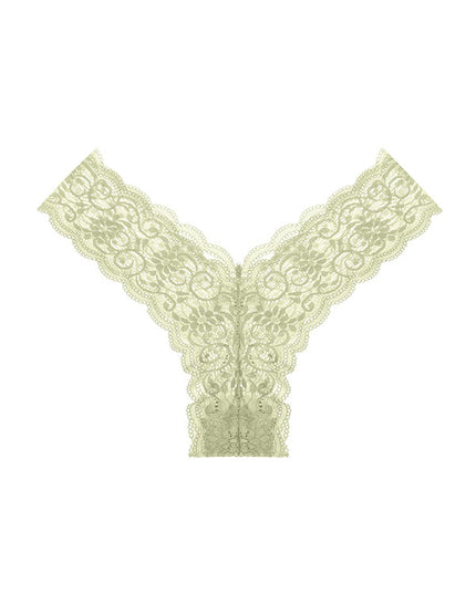 ZASUWA Female V-shape Wasited Flower Lace T-back Panties