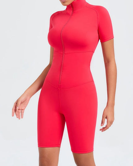 ZASUWA Female Zipper Stand Collar Romper