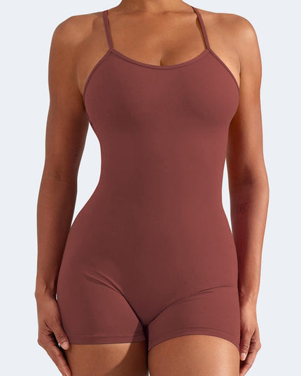 ZASUWA Female Cross Back Scrunch Bum Romper