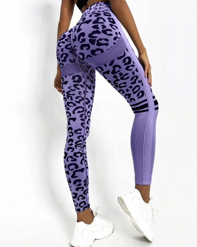 ZASUWA Female Leopard Scrunch Bum Quick-dry Leggings