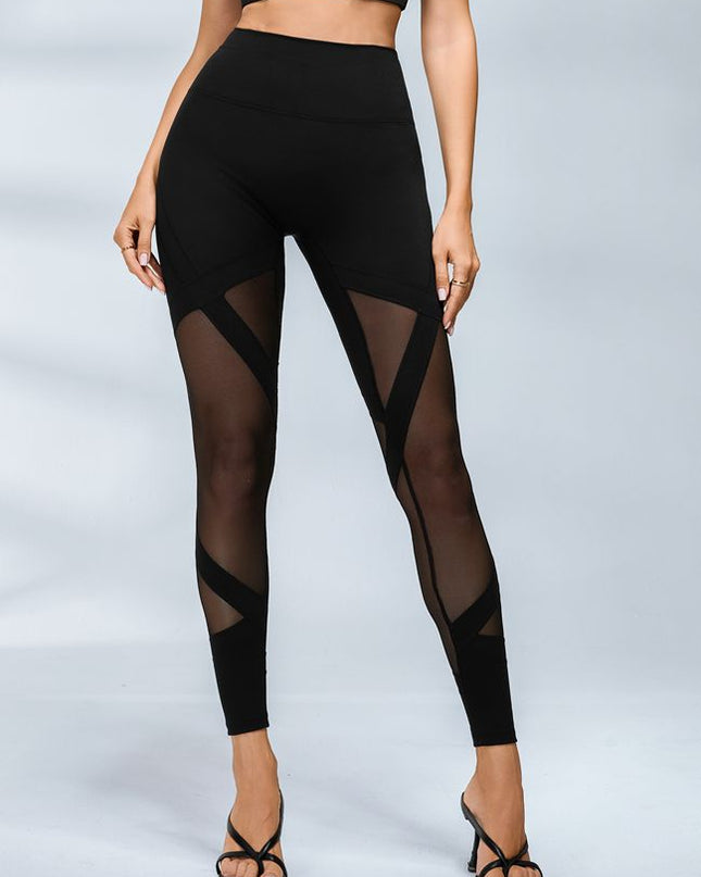 ZASUWA Female Sexy Sheer Mesh Hip-lift Leggings