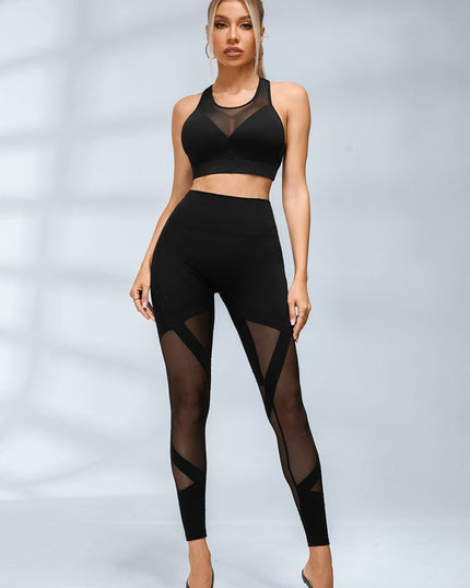 ZASUWA Female Sexy Sheer Mesh Hip-lift Tracksuit