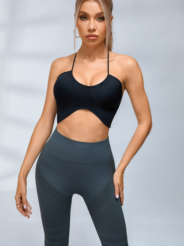 ZASUWA Female Stripes High-waisted Cross Back Tracksuit