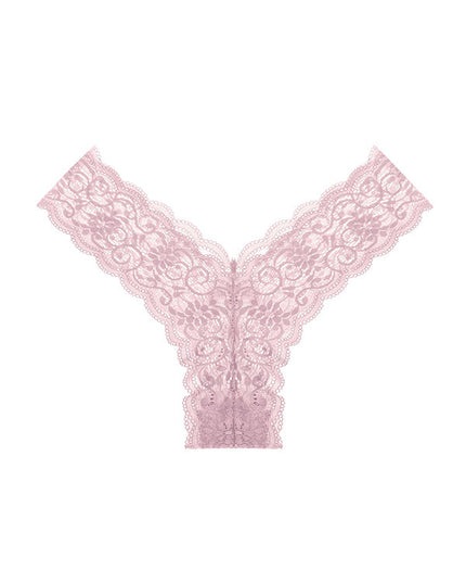ZASUWA Female V-shape Wasited Flower Lace T-back Panties