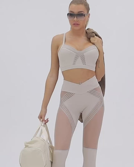 ZASUWA Female Mesh Quick Dry Elastic Tight Leggings