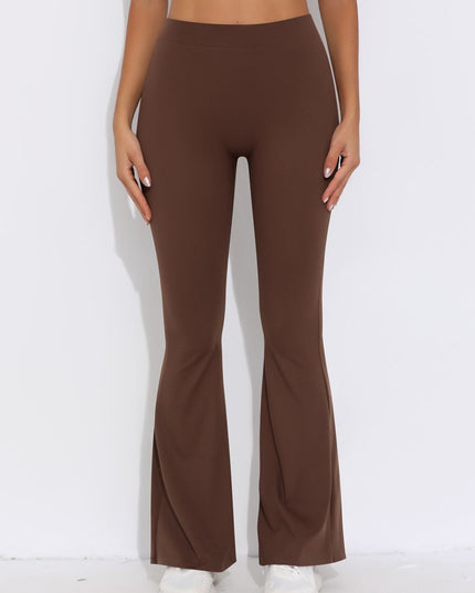 ZASUWA Female V-shaped Waist Scrunch Bum Quick-dry Flare Leggings