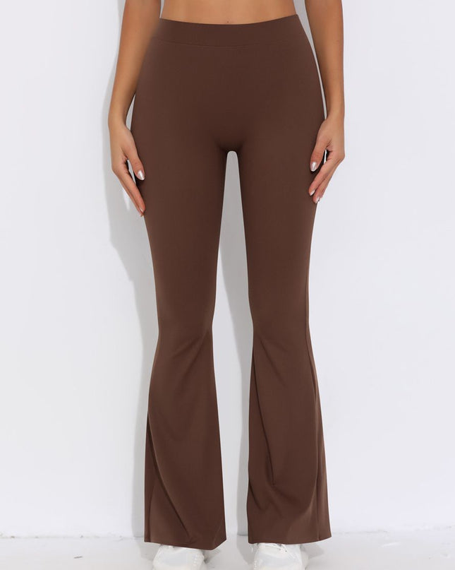 ZASUWA Female V-shaped Waist Scrunch Bum Quick-dry Flare Leggings