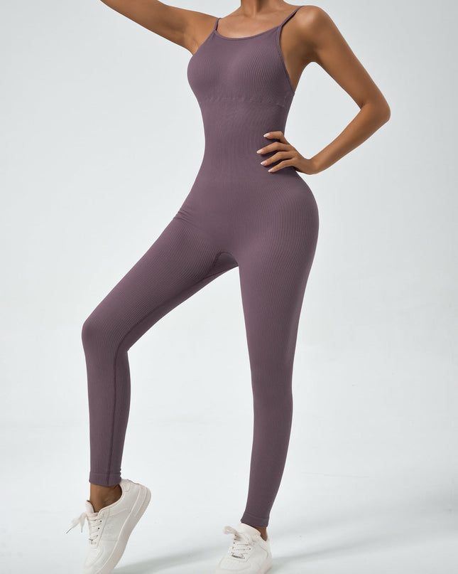 ZASUWA Female Cross Back Ribbed Jumpsuit