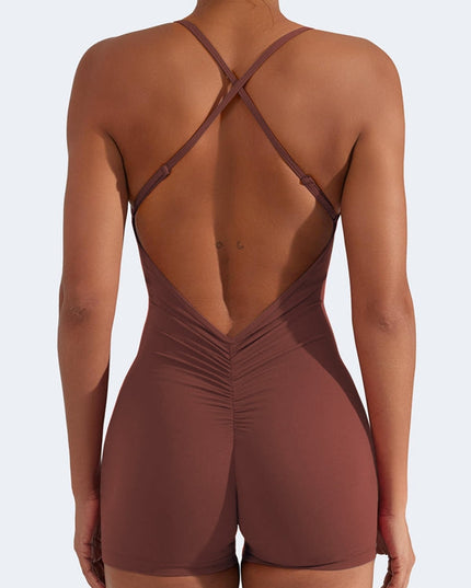 ZASUWA Female Cross Back Scrunch Bum Romper