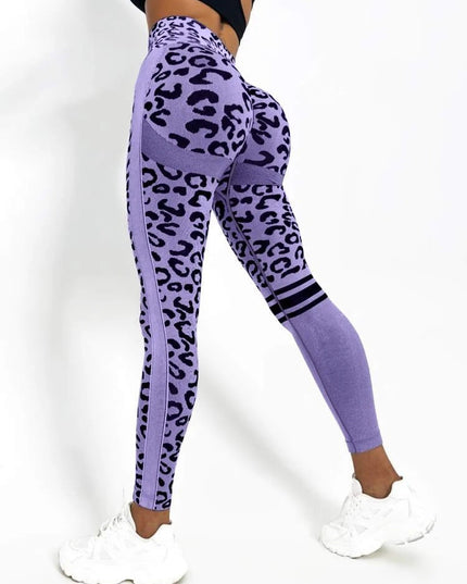 ZASUWA Female Leopard Scrunch Bum Quick-dry Leggings
