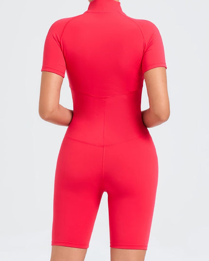 ZASUWA Female Zipper Stand Collar Jumpsuit