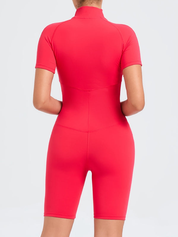 ZASUWA Female Zipper Stand Collar Jumpsuit