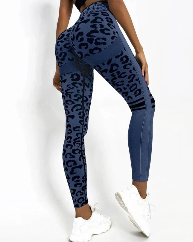 ZASUWA Female Leopard Scrunch Bum Quick-dry Leggings