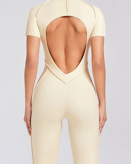 ZASUWA Female Heart Backless Jumpsuit