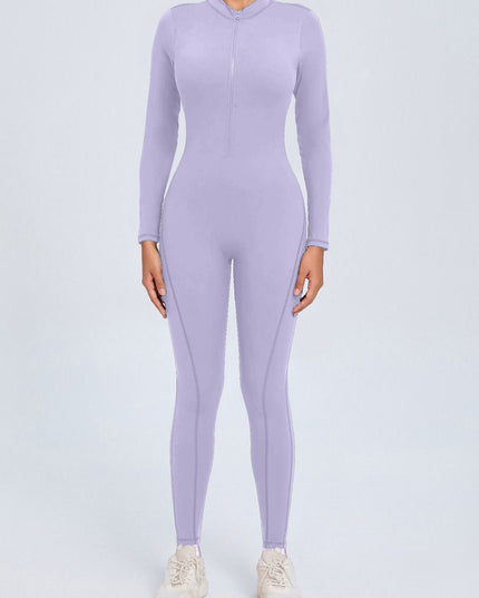 ZASUWA Female Backless Zipper Hollow Out Scrunch Bum Jumpsuit