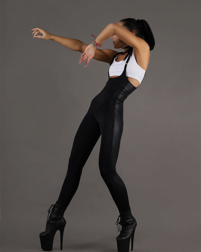 ❤ZASUWA Female PU Faux Leather Strap Overall