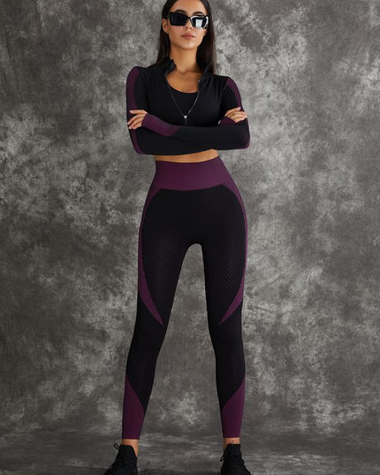ZASUWA Female 3 Pieces Long Sleeve Zippers Fitness Suits X Carmen⭐