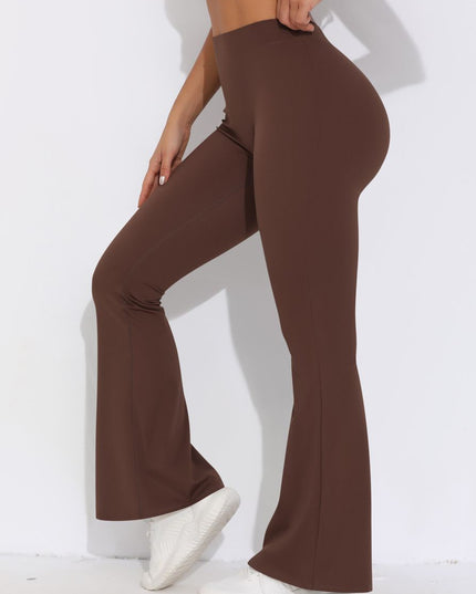 ZASUWA Female V-shaped Waist Scrunch Bum Quick-dry Flare Leggings
