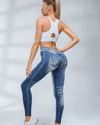 Blue / S / Leggings+Bras