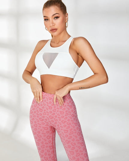 ZASUWA Female Deep V Back Leopard Print Leggings