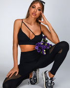 Black / S / Leggings+Bras