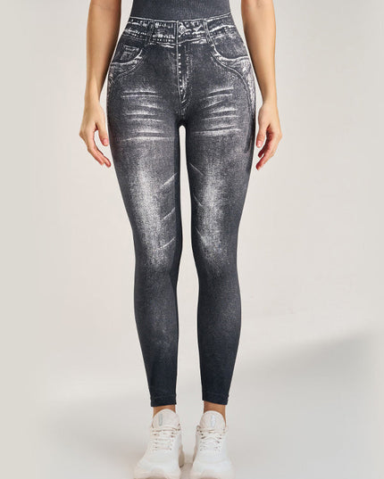 ZASUWA Female Denim Hip-lift High-waisted Leggings